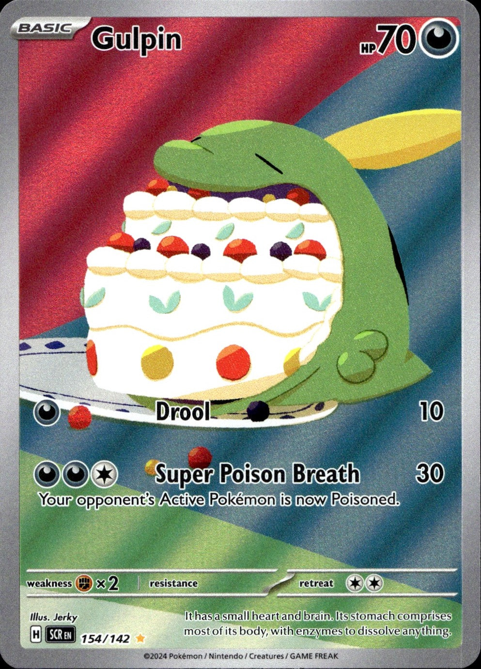 Gulpin 154/142 Illustration Rare Stellar Crown Pokemon Near Mint