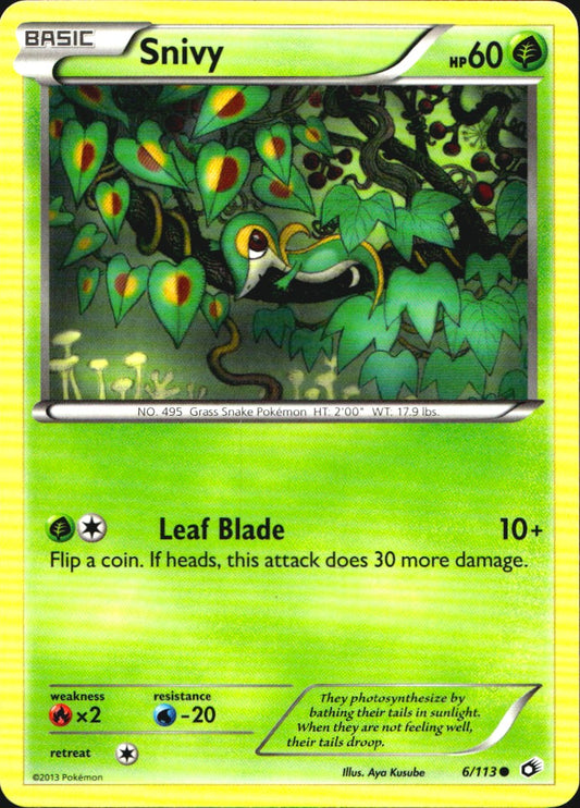 Snivy 6/113 Common Legendary Treasures Pokemon Near Mint
