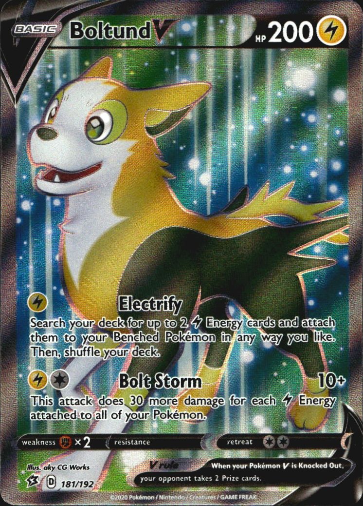 Boltund V 181/192 Rare Ultra Rebel Clash Pokemon Near Mint