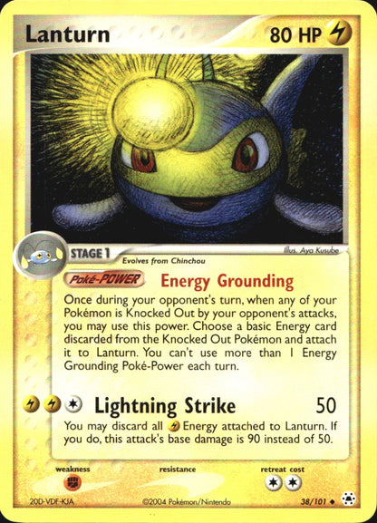 Lanturn 38/101 Uncommon Hidden Legends Pokemon Near Mint