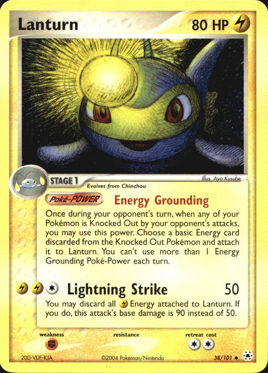 Lanturn 38/101 Uncommon Hidden Legends Pokemon Near Mint