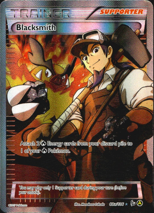 Blacksmith 88a/106 Rare Ultra Flashfire Pokemon Near Mint