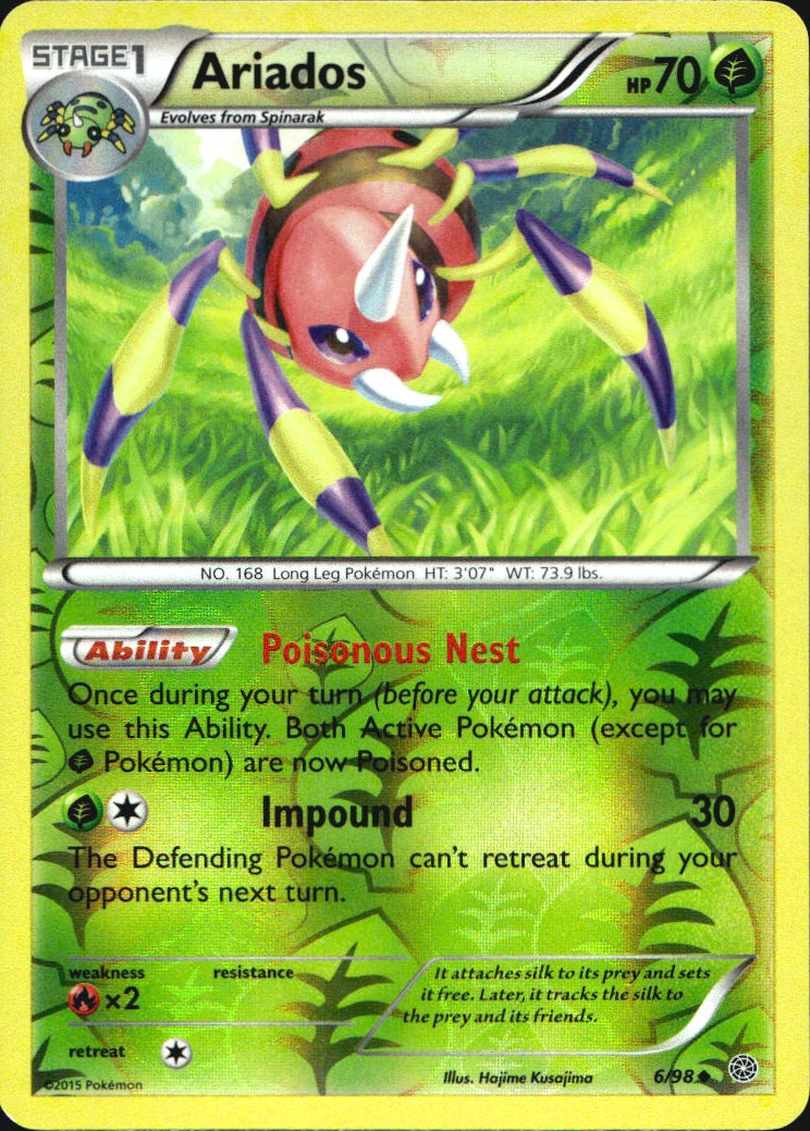 Ariados 6/98 Uncommon Ancient Origins Pokemon Reverse Holo Near Mint