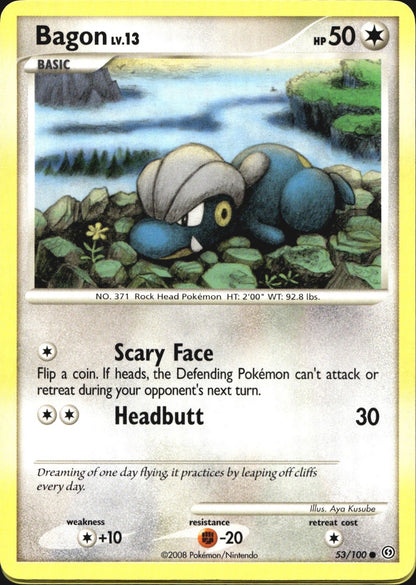 Bagon 53/100 Common Stormfront Pokemon Near Mint