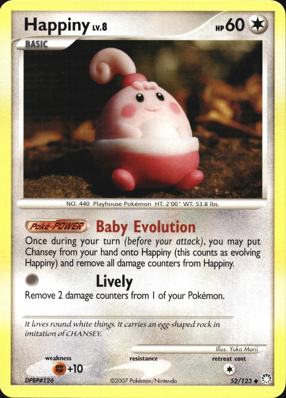 Happiny 52/123 Uncommon Mysterious Treasures Pokemon Near Mint