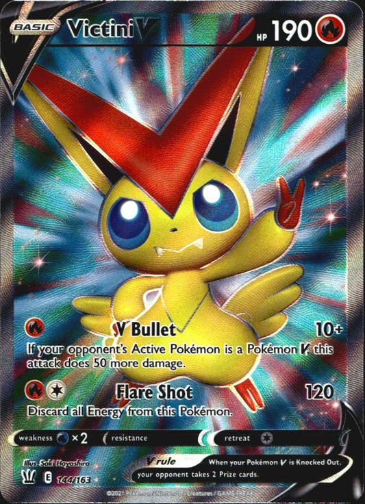 Victini V 144/163 Ultra Rare Battle Styles Near Mint