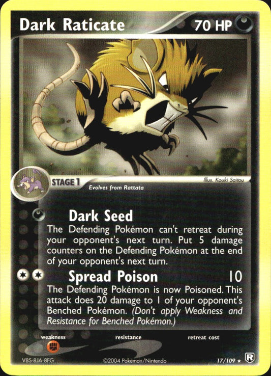 Dark Raticate 17/109 Rare Team Rocket Returns Pokemon Near Mint