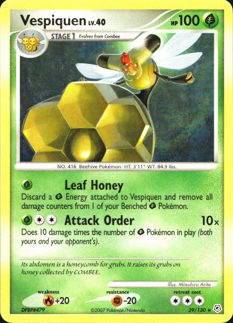 Vespiquen 39/130 Rare Diamond & Pearl Pokemon Near Mint