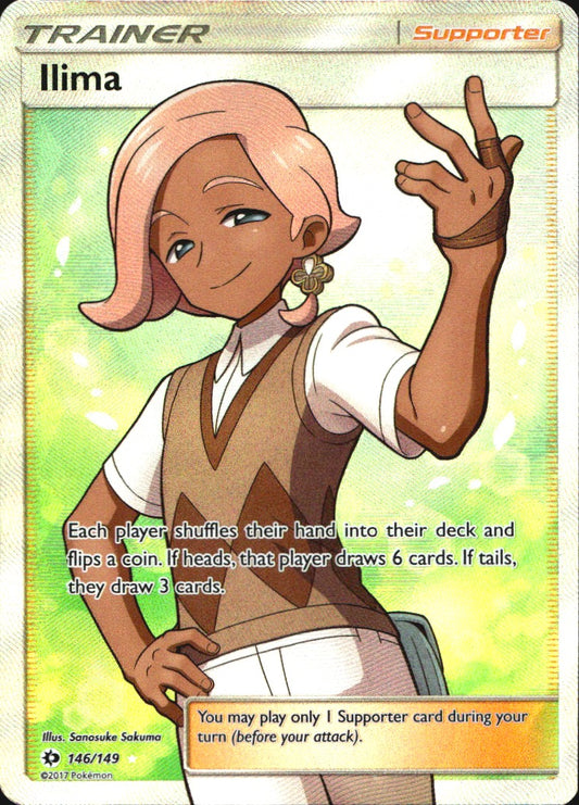 Ilima 146/149 Rare Ultra Sun & Moon Pokemon Near Mint