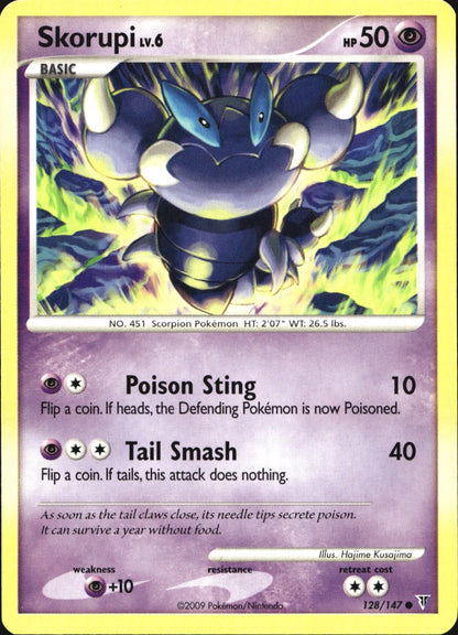 Skorupi 128/147 Common Supreme Victors Pokemon Near Mint