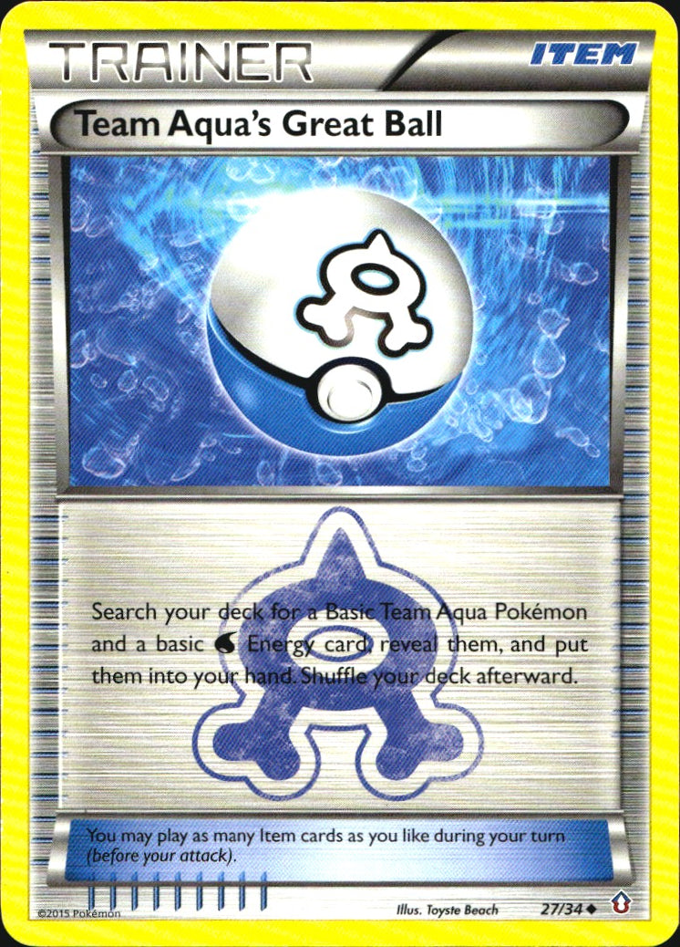 Team Aqua's Great Ball 27/34 Uncommon Double Crisis Pokemon Near Mint