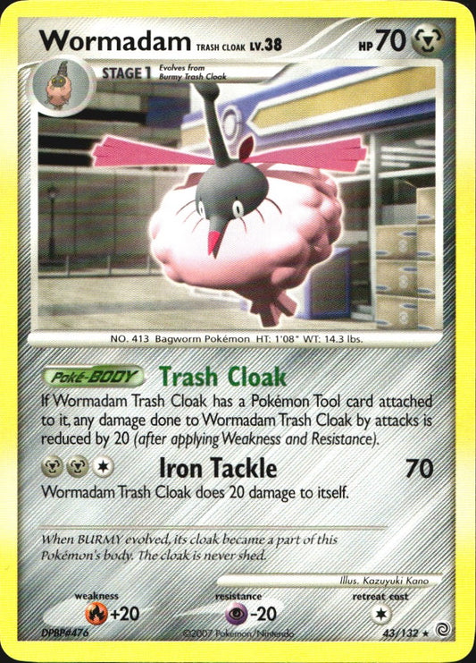 Wormadam Trash Cloak 43/132 Rare Secret Wonders Pokemon Near Mint