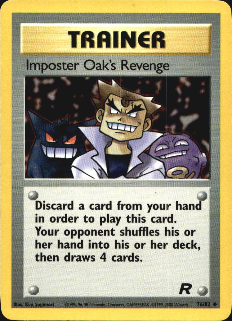 Imposter Oak's Revenge 76/82 Uncommon Team Rocket Pokemon Near Mint