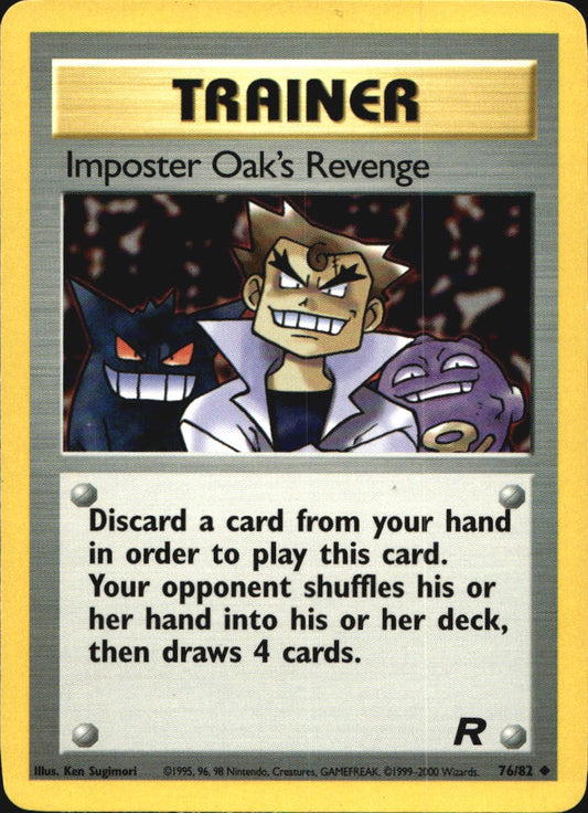 Imposter Oak's Revenge 76/82 Uncommon Team Rocket Pokemon Near Mint