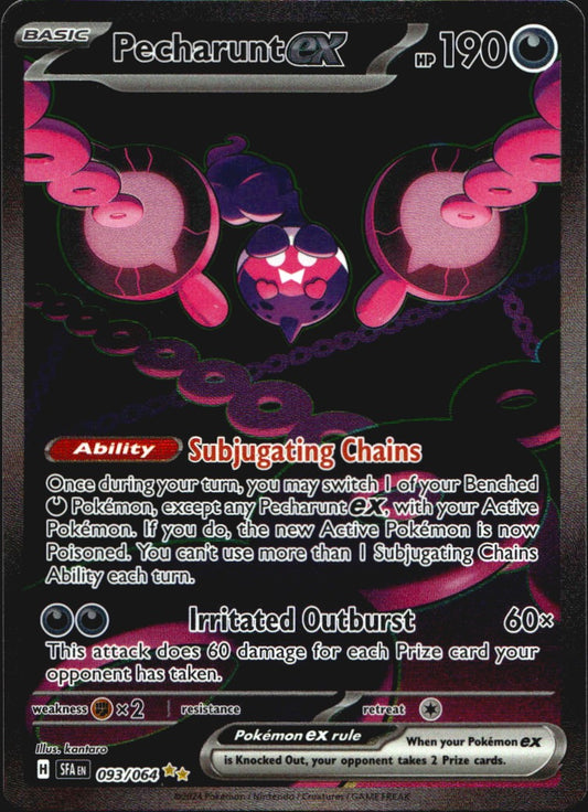 Pecharunt ex 093/064 Special Illustration Rare Shrouded Fable Pokemon Near Mint