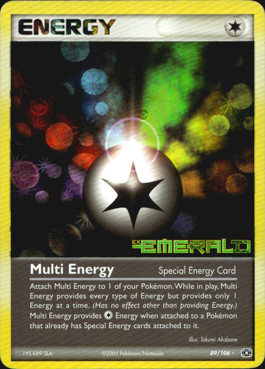 Multi Energy 89/106 Rare Emerald Pokemon Reverse Holo Lightly Played