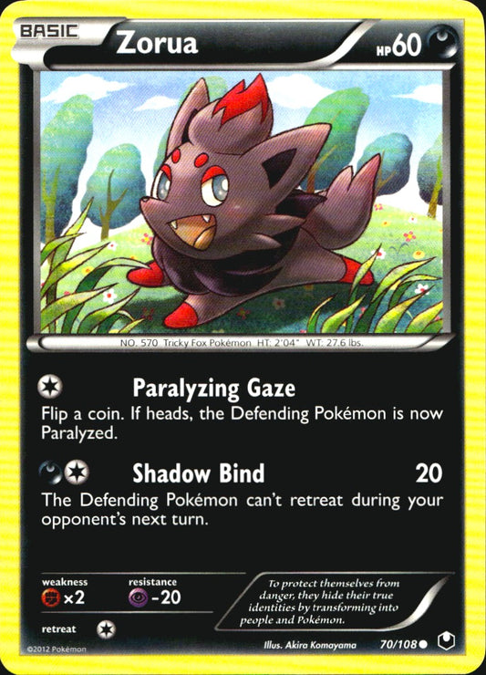 Zorua 70/108 Common Dark Explorers Pokemon Near Mint