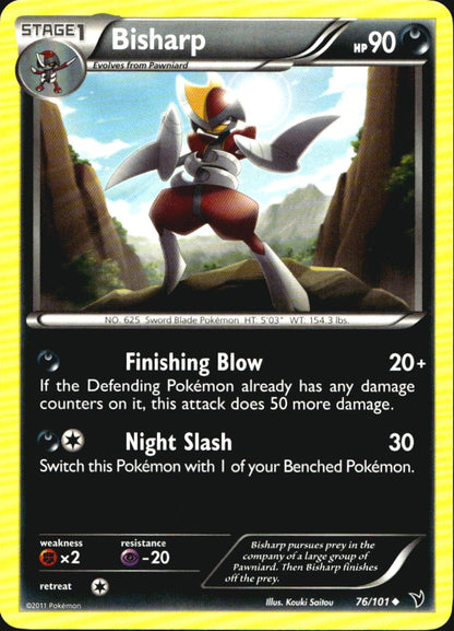 Bisharp 76/101 Uncommon Noble Victories Pokemon Near Mint