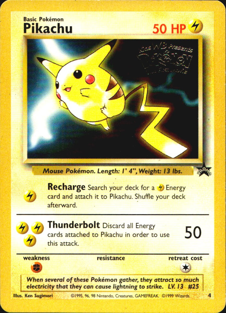 Pikachu 4 Promo Wizards Black Star Promos Pokemon Lightly Played