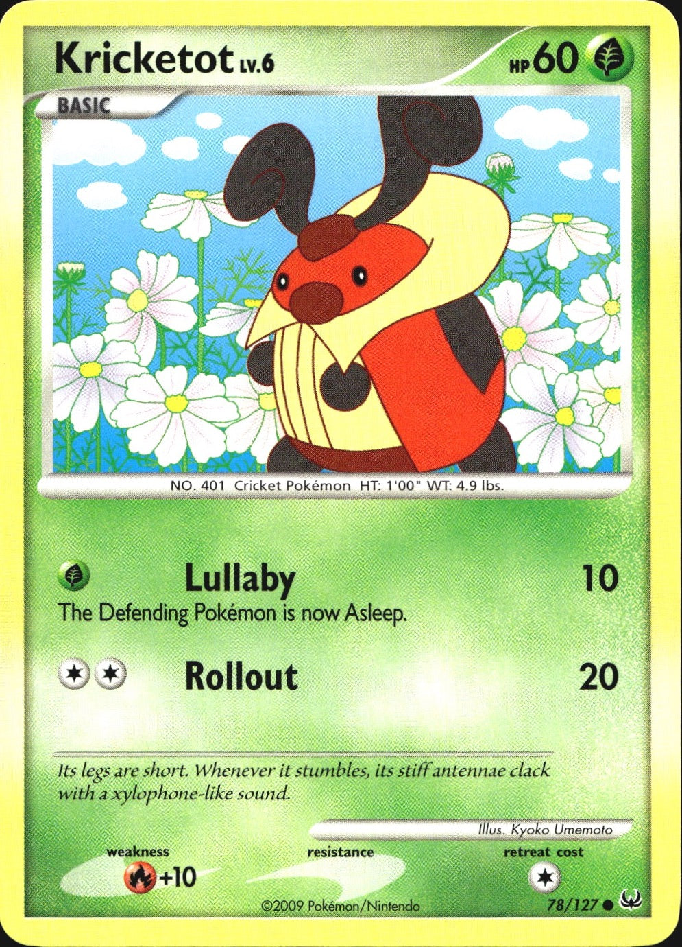 Kricketot 78/127 Common Platinum Pokemon Near Mint