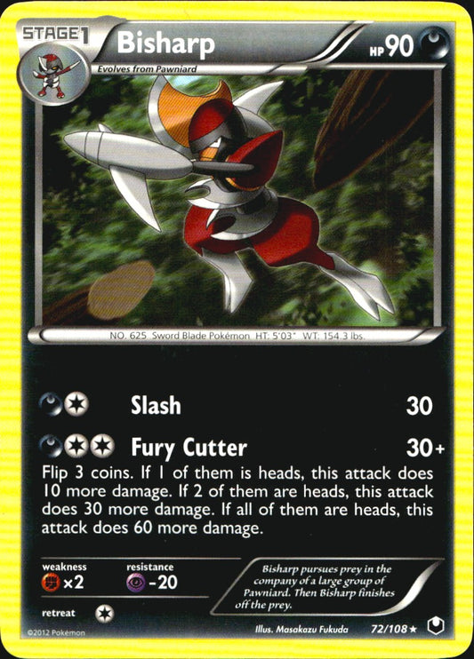 Bisharp 72/108 Rare Dark Explorers Pokemon Near Mint