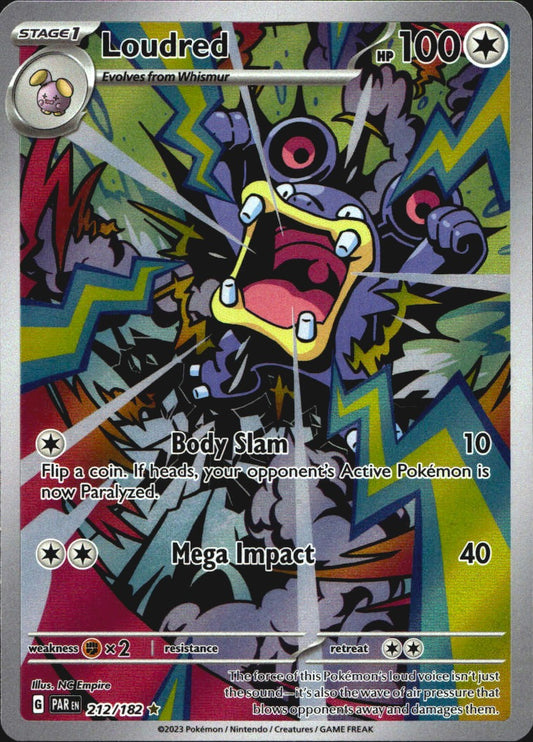 Loudred 212/182 Illustration Rare Paradox Rift Pokemon Near Mint