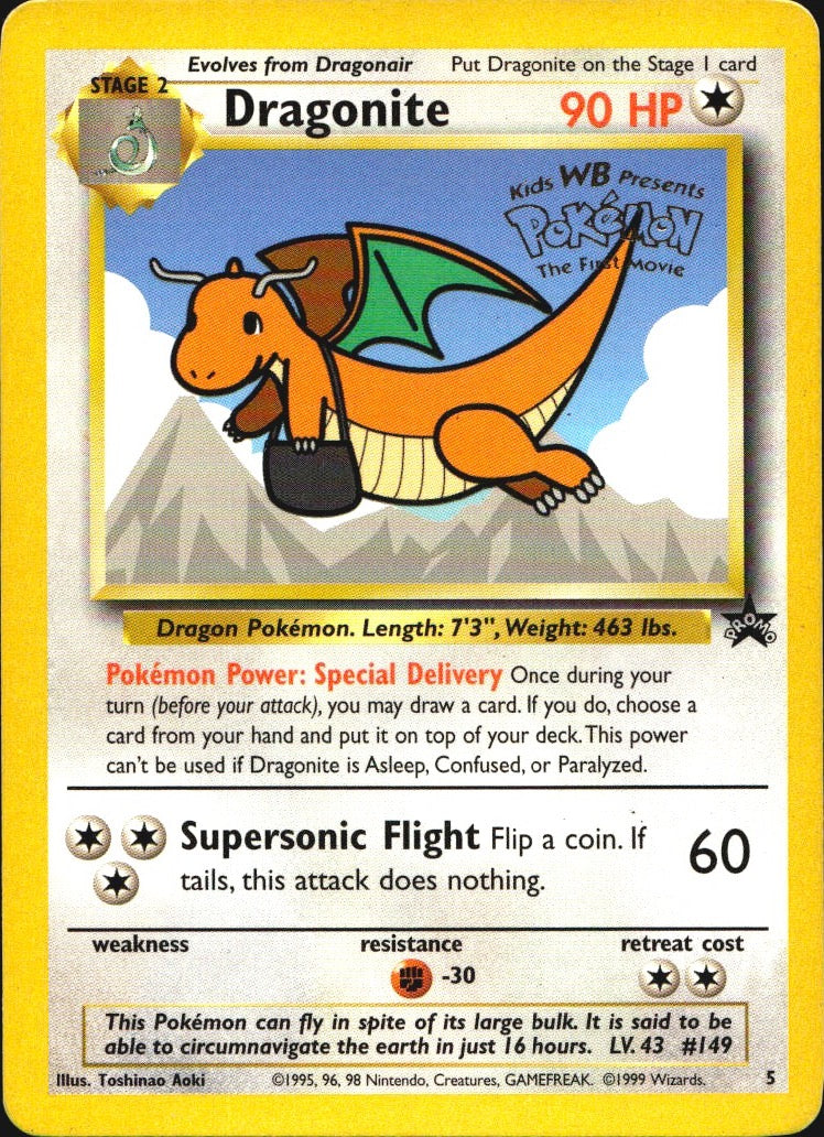 Dragonite 5 Promo Wizards Black Star Promos Pokemon Lightly Played
