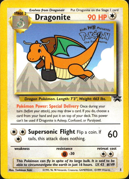 Dragonite 5 Promo Wizards Black Star Promos Pokemon Lightly Played
