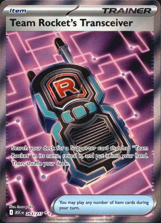 Team Rocket's Transceiver 263/217 Ultra Rare ME: Ascended Heroes Pokemon NM