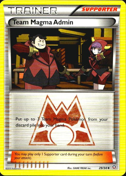 Team Magma Admin 29/34 Uncommon Double Crisis Pokemon Near Mint