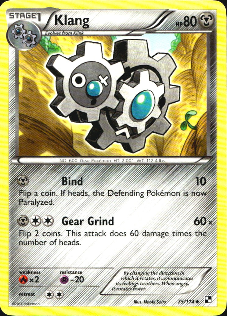Klang 75/114 Uncommon Black & White Pokemon Near Mint
