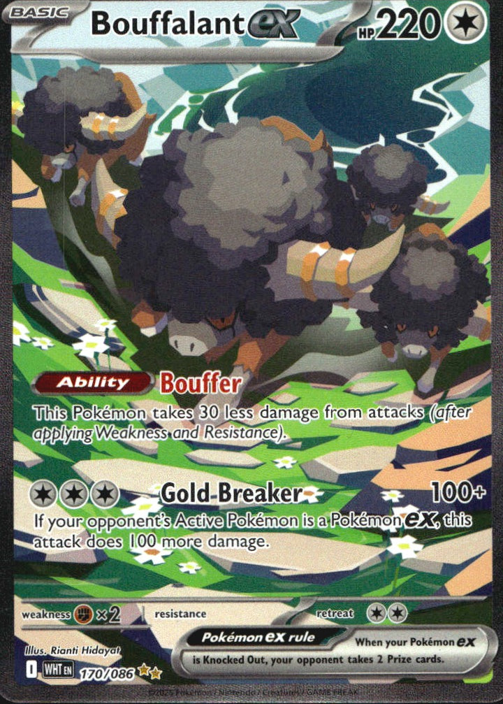 Bouffalant ex 170/086 Special Illustration Rare White Flare Pokemon Near Mint