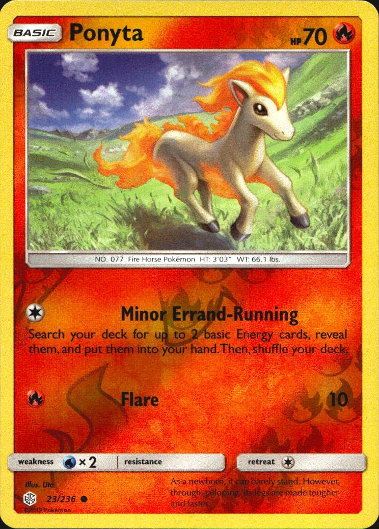 Ponyta 23/236 Common Cosmic Eclipse Pokemon Near Mint