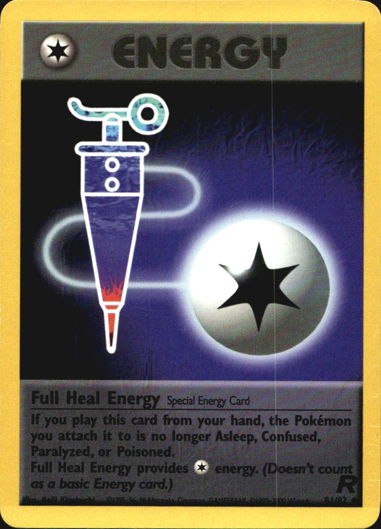 Full Heal Energy 81/82 Uncommon Team Rocket Pokemon Near Mint