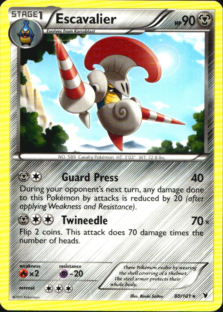 Escavalier 80/101 Rare Noble Victories Pokemon Near Mint