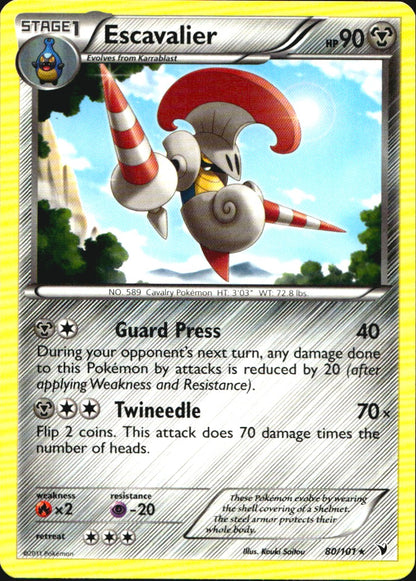 Escavalier 80/101 Rare Noble Victories Pokemon Near Mint