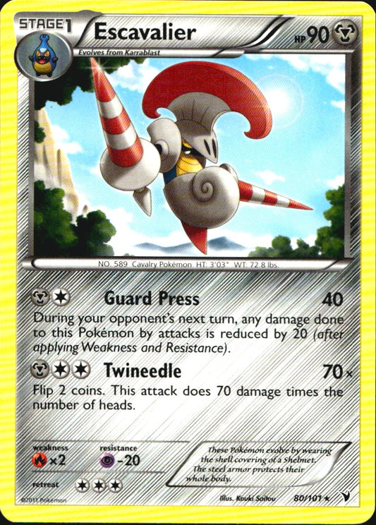 Escavalier 80/101 Rare Noble Victories Pokemon Near Mint