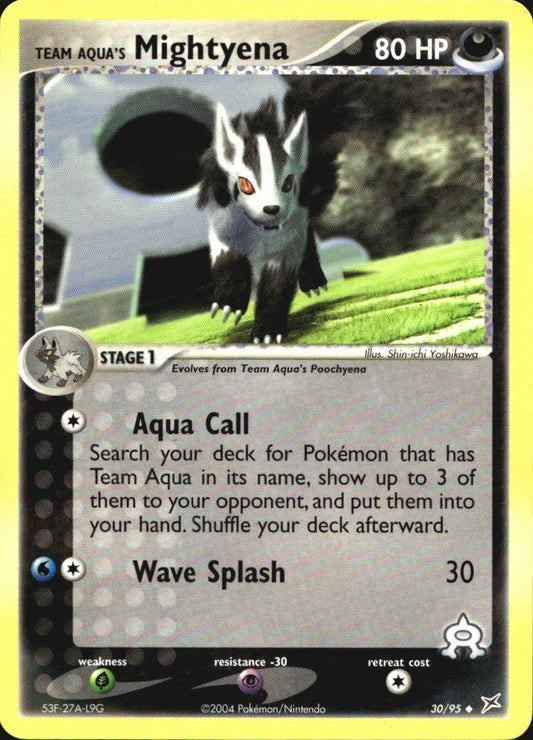 Team Aqua's Mightyena 30/95 Uncommon Team Magma vs Team Aqua Pokemon Near Mint