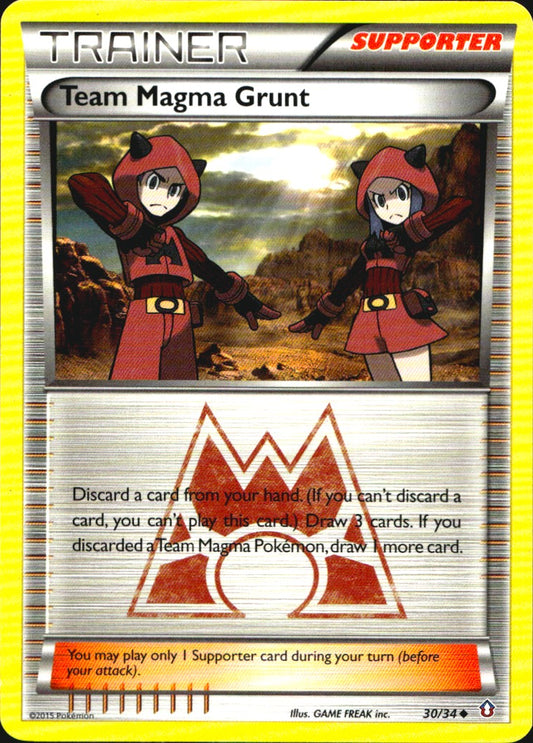 Team Magma Grunt 30/34 Uncommon Double Crisis Pokemon Near Mint
