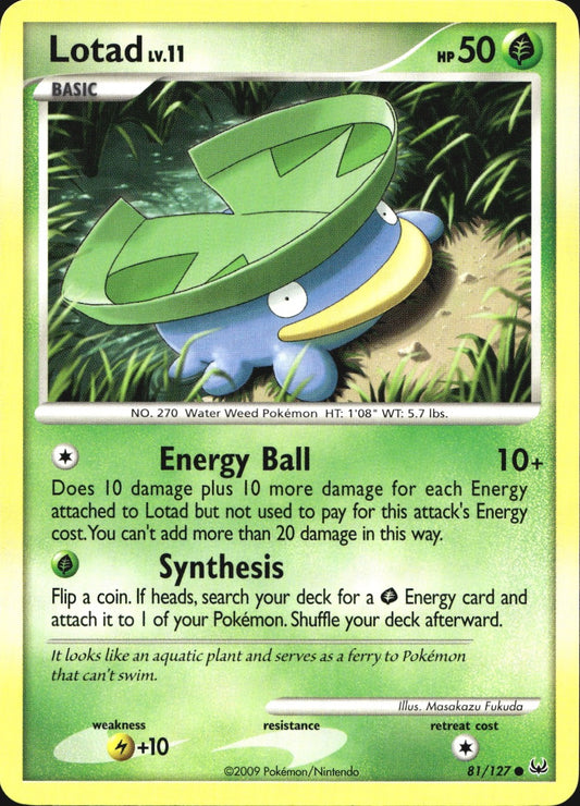 Lotad 81/127 Common Platinum Pokemon Near Mint