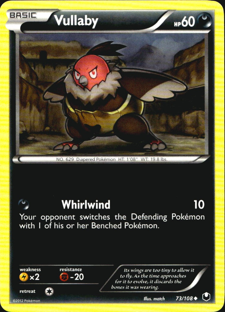 Vullaby 73/108 Uncommon Dark Explorers Pokemon Near Mint