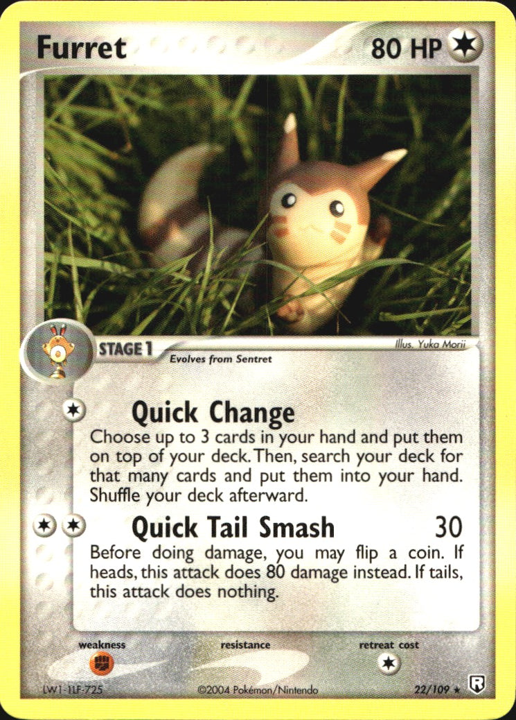 Furret 22/109 Rare Team Rocket Returns Pokemon Near Mint