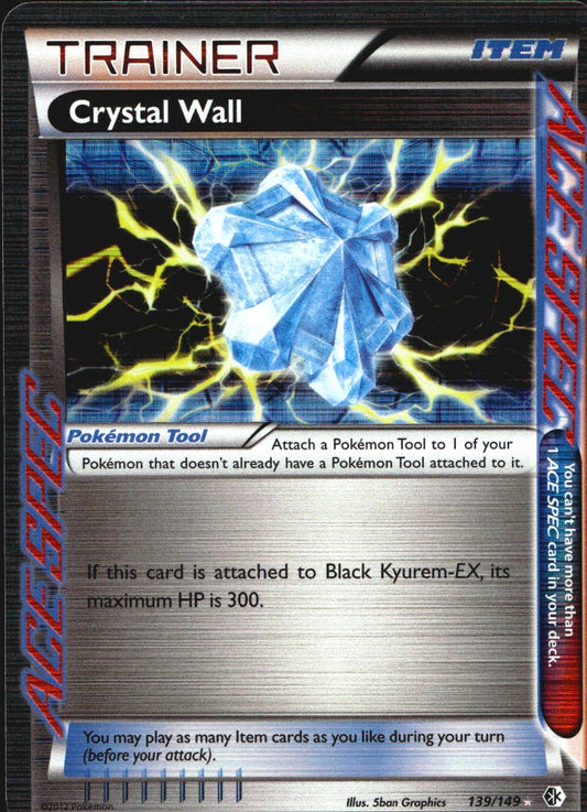 Crystal Wall 139/149 ACE Spec Rare Boundaries Crossed Pokemon Near Mint