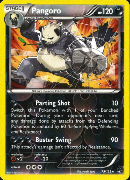 Pangoro 75/122 Rare BREAKpoint Pokemon Reverse Holo Near Mint