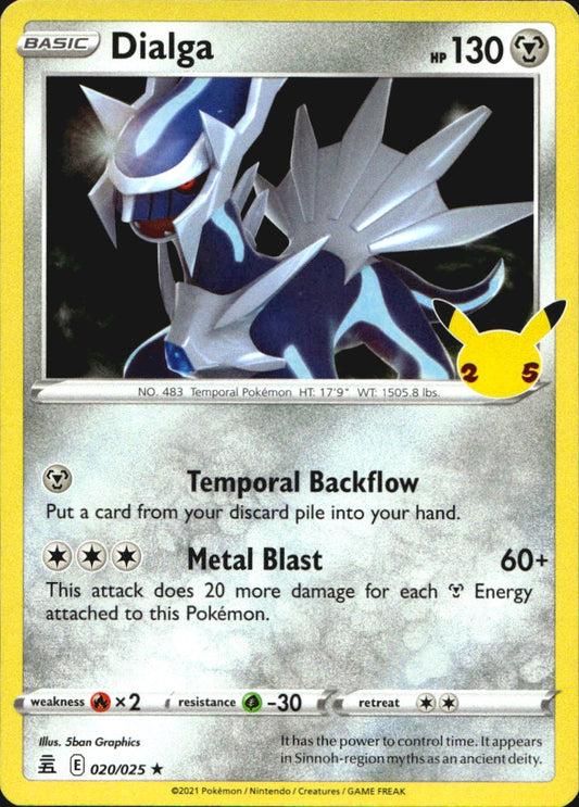 Dialga 020/025 Rare Celebrations Pokemon Near Mint