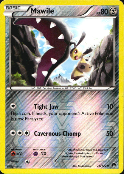 Mawile 78/122 Uncommon BREAKpoint Pokemon Reverse Holo Near Mint