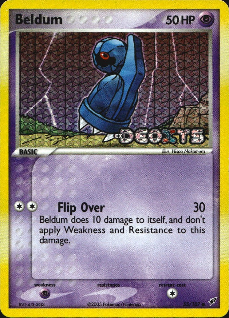 Beldum 55/107 Common Deoxys Pokemon Reverse Holo Near Mint