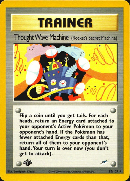 Thought Wave Machine 96/105 Rare Neo Destiny Pokemon 1st Edition Near Mint