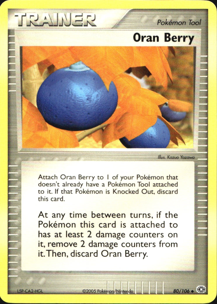 Oran Berry 80/106 Uncommon Emerald Pokemon Near Mint