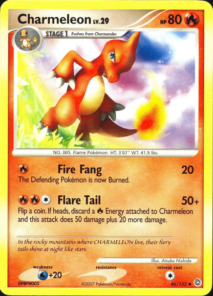 Charmeleon 46/132 Uncommon Secret Wonders Pokemon Near Mint